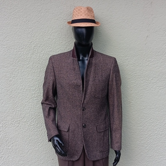 Merona Original Men's "Slim Fit" Pure Cotton Designer Blazer - Picture 8 of 16